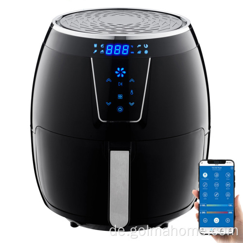 Golmahome Heißluftfritteuse WiFi 1700W Airfryers xxl 5.5L Touch-Display APP mit Rezepten Ohne Öl Abnehmbares Zubehör Heißluftfritteuse